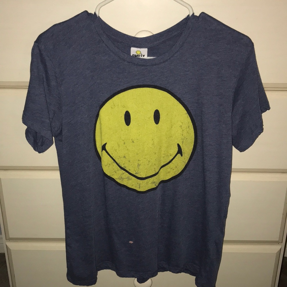 Blue, Happy face T-shirt